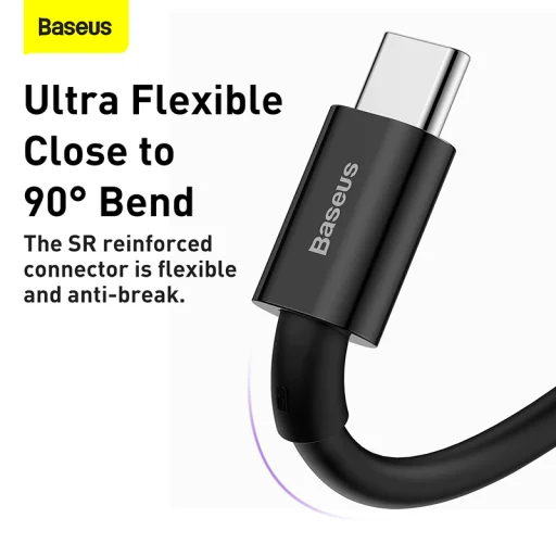 Baseus Superior Series USB-USB-C kábel, 66 W, 2 m (fekete) - 6