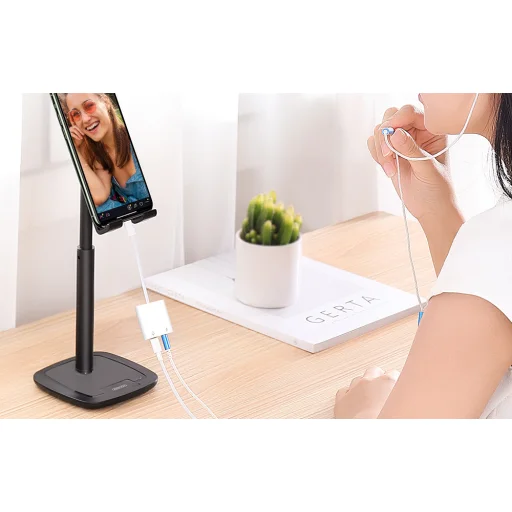 Audio Adapter Lightning / 3.5 mm Joyroom S - Y105 (fehér) - 3