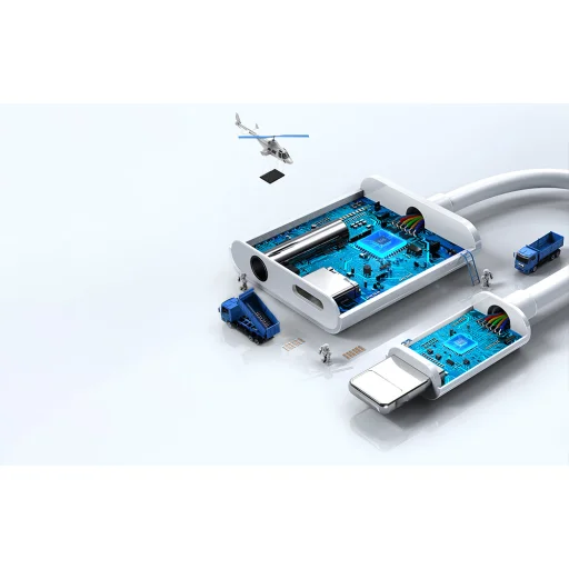 Audio Adapter Lightning / 3.5 mm Joyroom S - Y105 (fehér) - 4