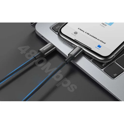 UGREEN US171 USB-C Lightning kábel, 36W, 2m (fekete) - 3