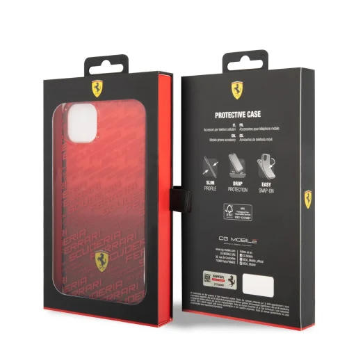 Ferrari Gradient Allover tok iPhone 14 Plus Red - 6