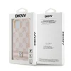 DKNY PU Bőr Kockás Minta és Csíkos iPhone 13 Tok Rózsaszín - 6