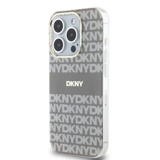 DKNY PC/TPU Repeat Pattern Tonal Stripe Magsafe tok iPhone 14 Pro Beige - 3