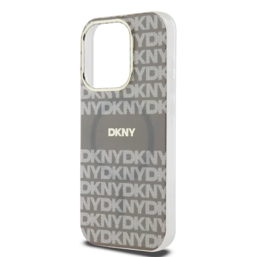 DKNY PC/TPU Repeat Pattern Tonal Stripe Magsafe tok iPhone 14 Pro Beige - 4