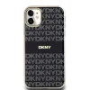 DKNY PC/TPU Repeat Pattern Tonal Stripe Magsafe tok iPhone 11 Black thumbnail