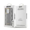 DKNY PU bőr kockás mintás Magsafe tok iPhone 15 Pro Max készülékhez bézs thumbnail