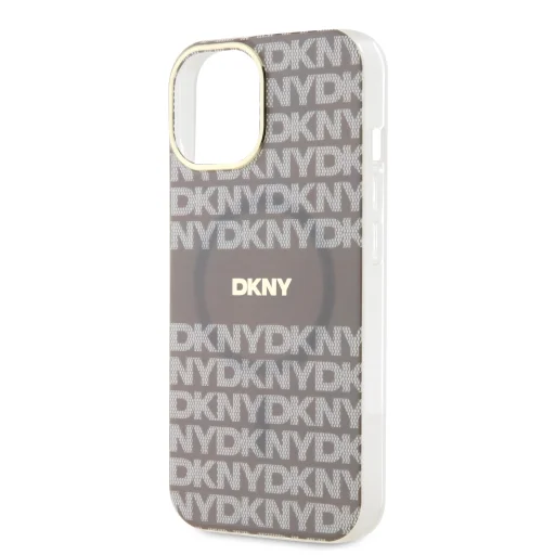 DKNY PC/TPU Repeat Pattern Tonal Stripe Magsafe tok iPhone 14-hez Bézs - 5