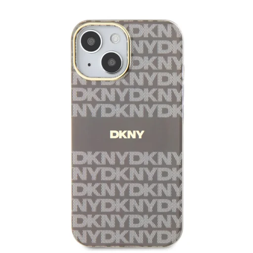 DKNY PC/TPU Repeat Pattern Tonal Stripe Magsafe tok iPhone 14-hez Bézs - 2