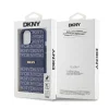 DKNY PU Leather Repeat Pattern Tonal Stripe iPhone 14 tok kék thumbnail