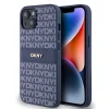 DKNY PU Leather Repeat Pattern Tonal Stripe iPhone 14 tok kék thumbnail