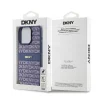 DKNY minta ismétléses tónusos csíkozású PU bőrtok iPhone 14 Pro-hoz kék tok - 6