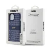 DKNY PU Bőr Ismétlődő Minta Tonális Csíkos tok iPhone 15 Kék thumbnail