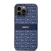 DKNY minta ismétléses tónusos csíkozású PU bőrtok iPhone 14 Pro-hoz kék tok - 2