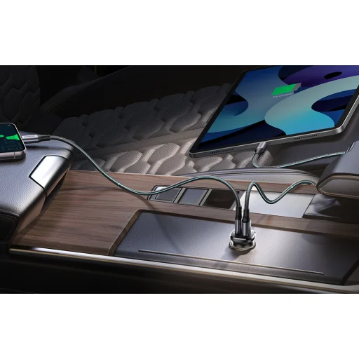 Ugreen EC305 USB-C + USB autós töltő, 30W (fekete) - 5