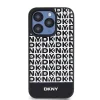 DKNY PU Leather Repeat Pattern Bottom Stripe MagSafe tok iPhone 12/12 Pro Black thumbnail