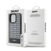 DKNY PU Leather Repeat Pattern Bottom Stripe MagSafe tok iPhone 12/12 Pro Black thumbnail