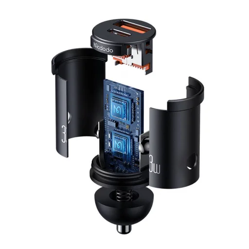 Mcdodo CC-2320, USB-C + USB-A, 30W, autós töltő - 3