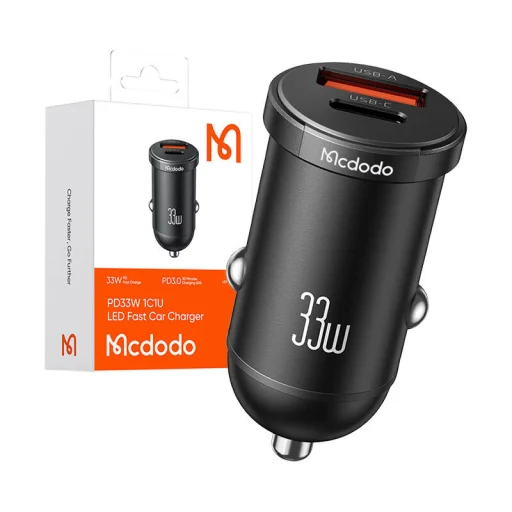 Mcdodo CC-2320, USB-C + USB-A, 30W, autós töltő - 5