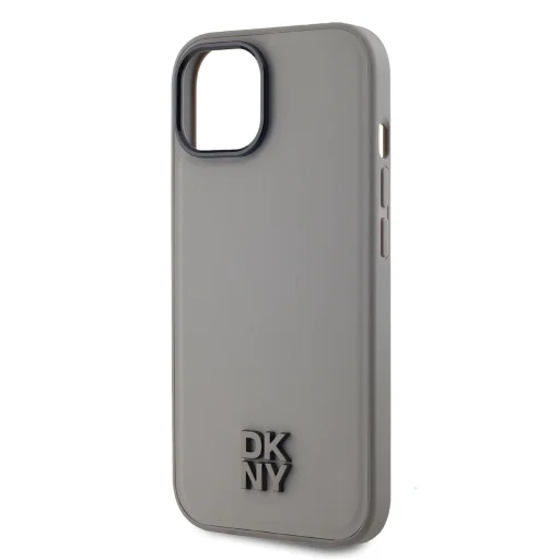 DKNY PU bőrből készült Stack Logo Magsafe iPhone 15 tok szürke - 4