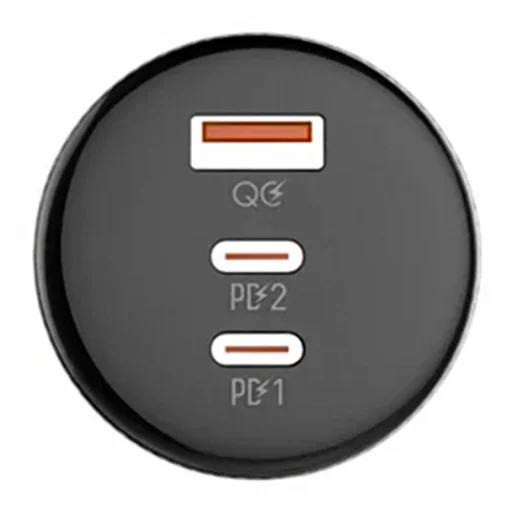 LDNIO C102 autós töltő, USB + 2x USB-C, 160W + USB-C- Lightning kábel (fekete) - 5