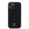 DKNY PU bőr Stack Logo Magsafe iPhone 15 tok fekete thumbnail
