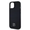 DKNY PU bőr Stack Logo Magsafe iPhone 15 tok fekete thumbnail