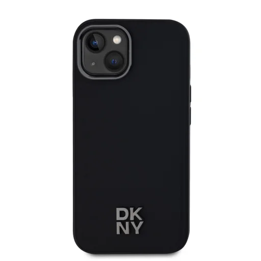 DKNY PU bőr Stack Logo Magsafe iPhone 15 tok fekete - 2