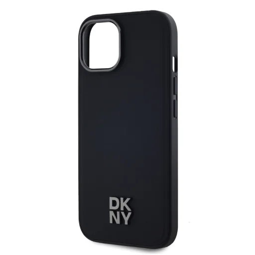 DKNY PU bőr Stack Logo Magsafe iPhone 15 tok fekete - 4
