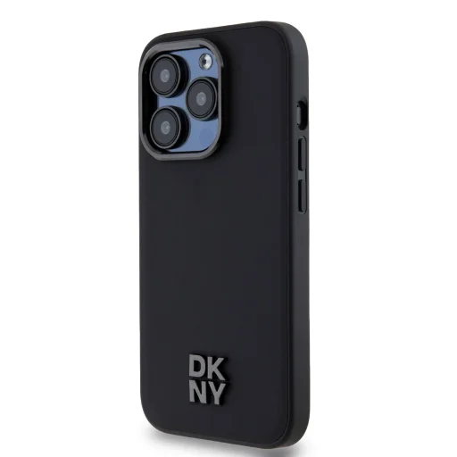 DKNY PU Leather Stack Logo Magsafe tok iPhone 15 Pro Max Black - 3