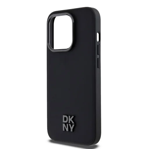 DKNY PU Leather Stack Logo Magsafe tok iPhone 15 Pro Max Black - 4