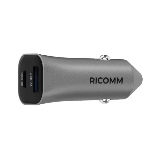 Autós töltő 38W Ricomm RA381 1xUSB-A, 1xUSB-C - 4