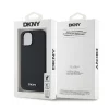 DKNY PU bőr ezüst fém logó MagSafe tok iPhone 14 fekete - 6