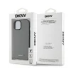 DKNY PU Bőr Ezüst Fém Logó Magsafe tok iPhone 13-hoz Szürke thumbnail