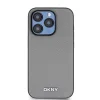 DKNY PU Leather Silver Metal Logo Magsafe tok iPhone 15 Pro Max Grey thumbnail