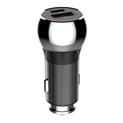 LDNIO C1 USB, USB-C Autós töltő + USB-C - Lightning kábel - 3