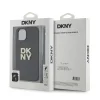 DKNY PU Bőr Stack Logo Csuklópántos tok iPhone 13 Fekete thumbnail