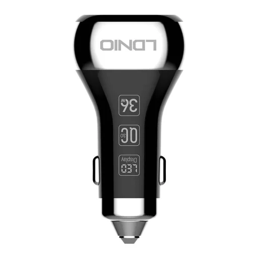 LDNIO C2 2USB autós töltő + Lightning kábel - 3