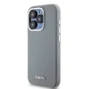 DKNY Liquid Silicone Silver Metal Logo MagSafe tok iPhone 15 Pro Grey thumbnail