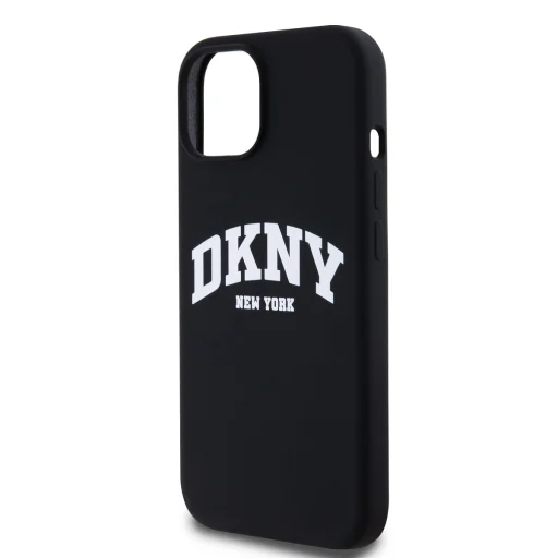  iPhone 15 Fekete DKNY Liquid Silicone Arch Logo MagSafe tok - 4