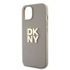 DKNY PU bőrből készült Logózott csuklópántos tok iPhone 14-hez, Bézs thumbnail