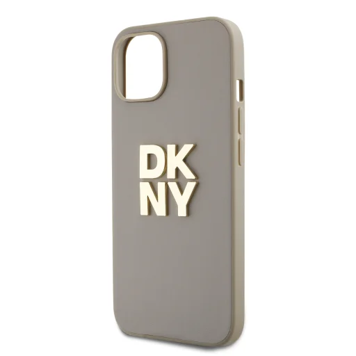 DKNY PU bőrből készült Logózott csuklópántos tok iPhone 14-hez, Bézs - 3