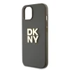 DKNY PU bőr Stack Logo csuklópántos tok iPhone 13-hoz barna - 3