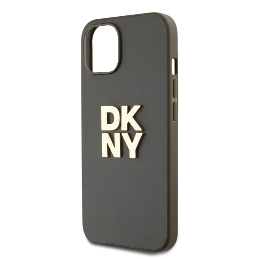 DKNY PU bőr Stack Logo csuklópántos tok iPhone 15-höz barna - 3