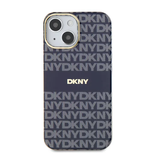  iPhone 13 Blue DKNY PC/TPU Repeat Pattern Tonal Stripe Magsafe tok - 2