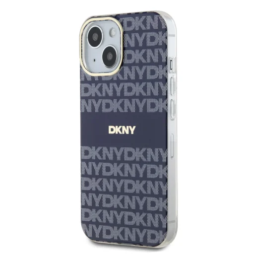  iPhone 13 Blue DKNY PC/TPU Repeat Pattern Tonal Stripe Magsafe tok - 3