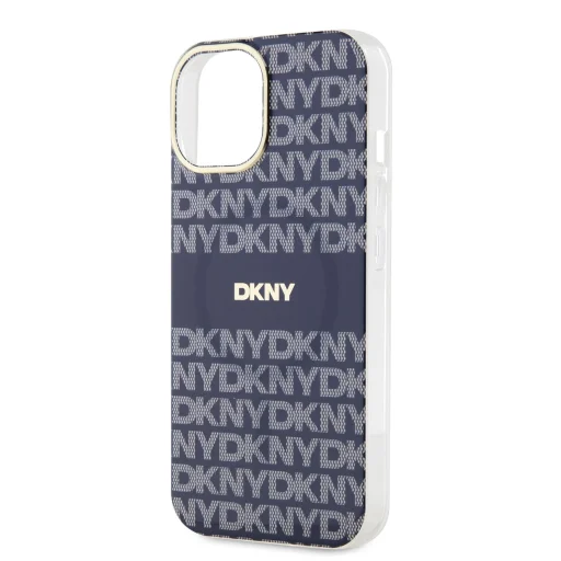  iPhone 13 Blue DKNY PC/TPU Repeat Pattern Tonal Stripe Magsafe tok - 4