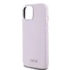 DKNY Liquid Silicone Silver Metal Logo MagSafe tok iPhone 15 Pink thumbnail