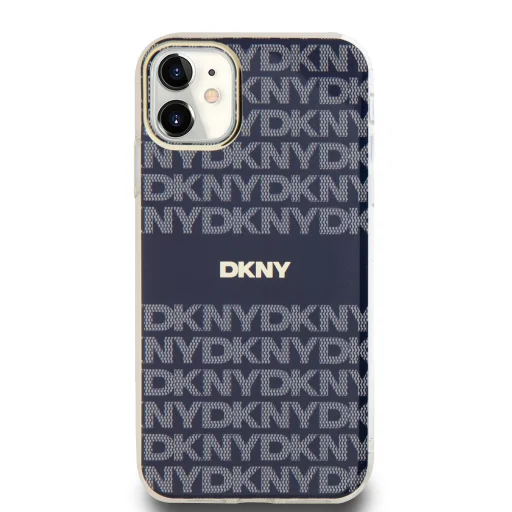 DKNY PC/TPU Repeat Pattern Tonal Stripe Magsafe tok iPhone 11 Blue - 2
