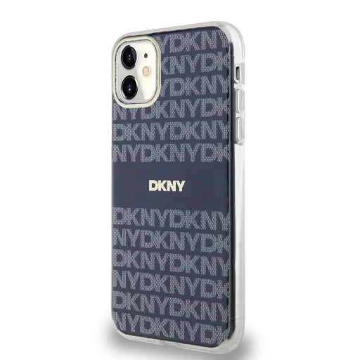 DKNY PC/TPU Repeat Pattern Tonal Stripe Magsafe tok iPhone 11 Blue - 3