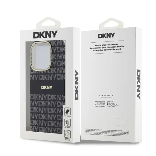 DKNY PC/TPU Repeat Pattern Tonal Stripe Magsafe tok iPhone 13 Pro Black - 6